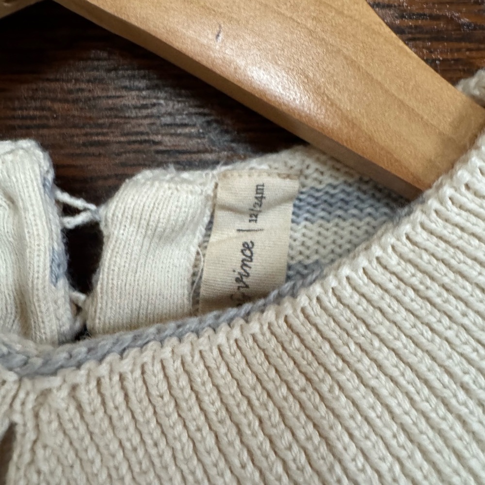 Fin & Vince Striped Knit Blue Kids Set - Picture 3 of 4